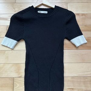 Zara top - black and white